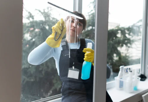 Nettoyage de vitres intérieures et extérieures au Perchay